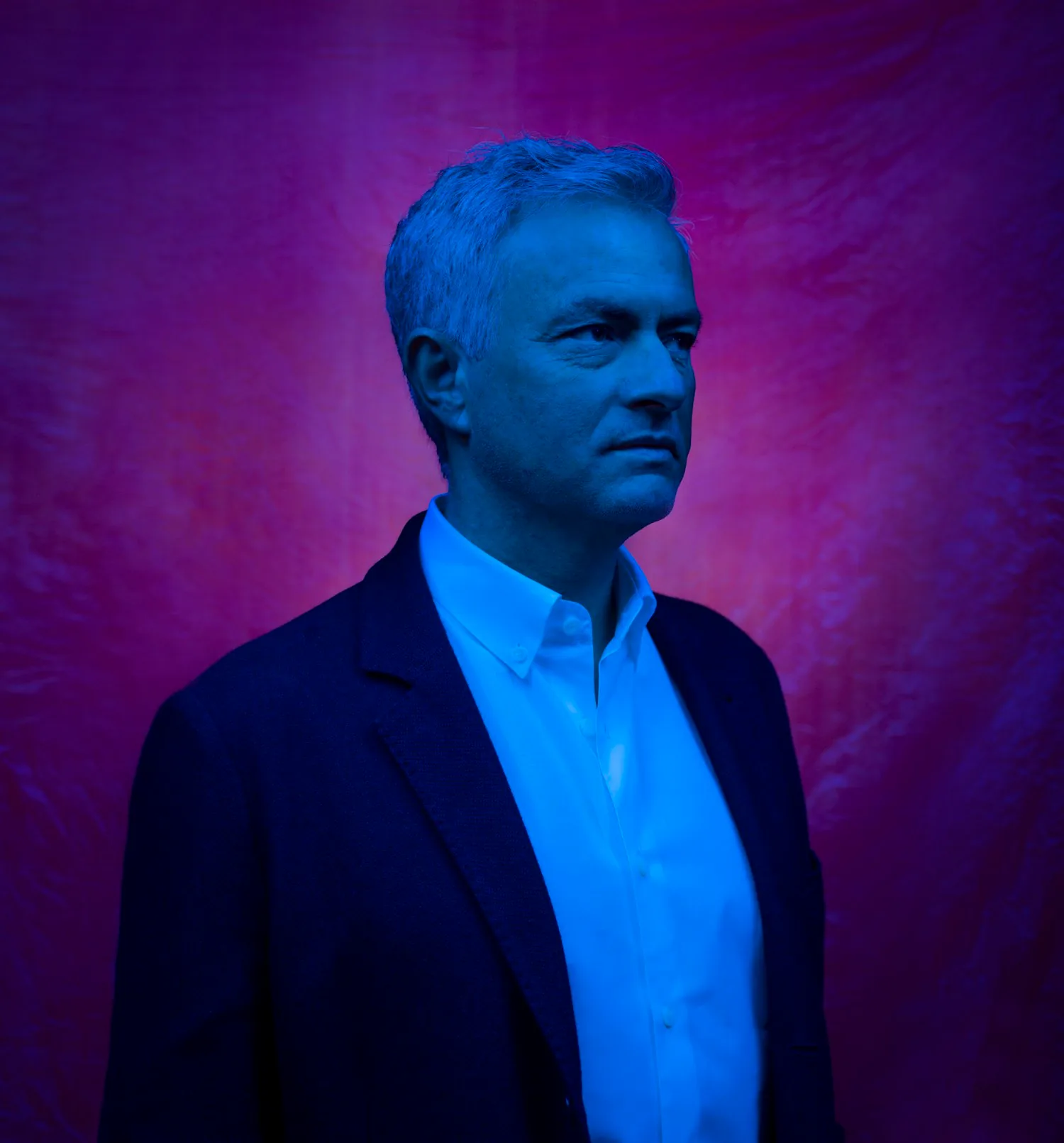 José Mourinho in a reflective portrait